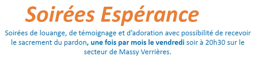 Dates des soirées Espérance